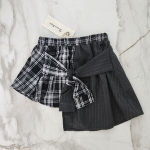 Vierra Rose Black and White Plaid Skirt